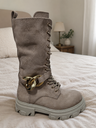 Botas Altas Lovely Skull Kids Beige Talla 32