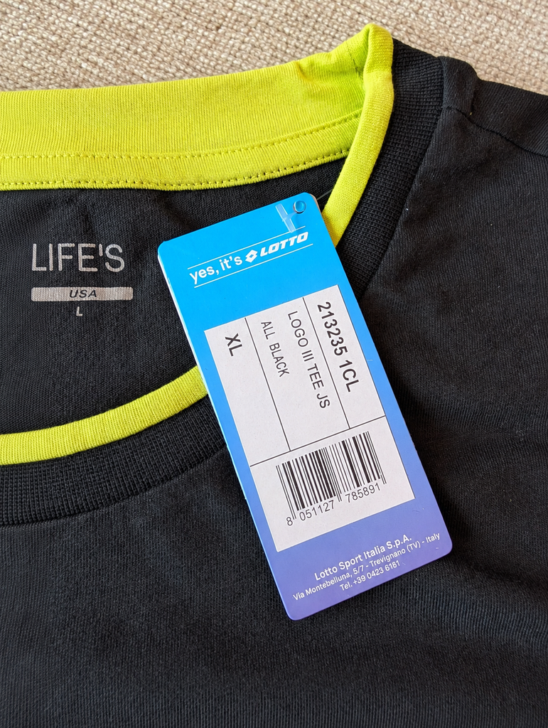Camiseta Lotto Sport Man Talla XL