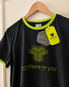 Camiseta Cartri Negra / Verde Lima – Talla XL